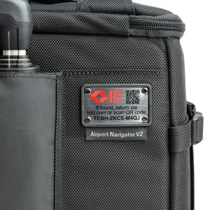 Travel Sentry security ID plate features a unique ID number to assist in recovering lost bags