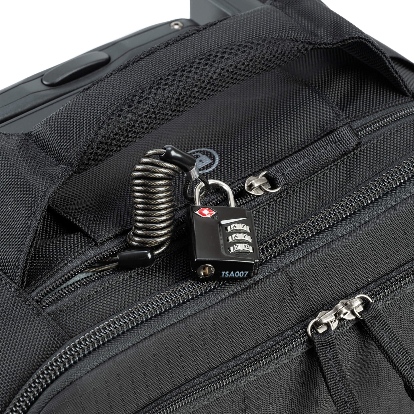 
                  
                    Lock and cable to secure and tether the bag. Computer compartment now includes Lockable YKK® RC Fuse Zippers
                  
                