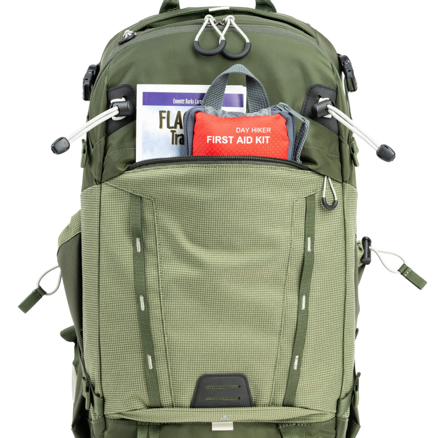 
                  
                    Front stuff pockets for trail essentials: headlamp, gloves, chargers
                  
                