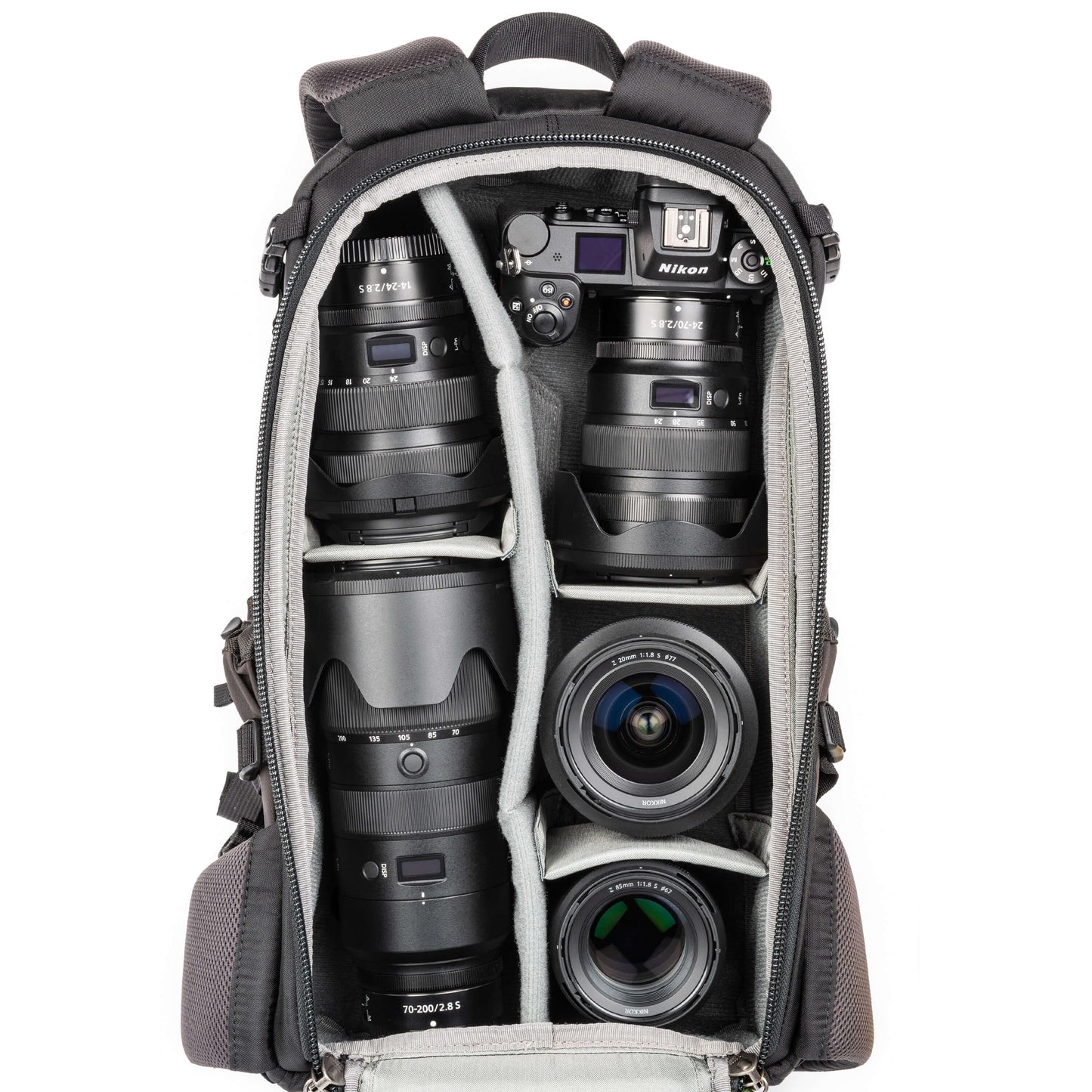 
                  
                    Nikon Z6+24-70mm f/2.8, 14-24mm f/2.8, 70-200mm f/2.8, 20mm f/1.8, 85mm f/1.8
                  
                